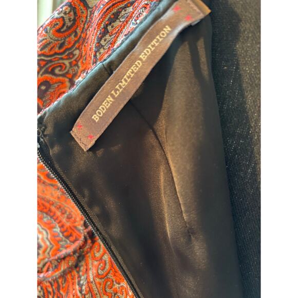 BODEN Limited Edition Cap Sleeve Heavy Brocade Top - Picture 4 of 9